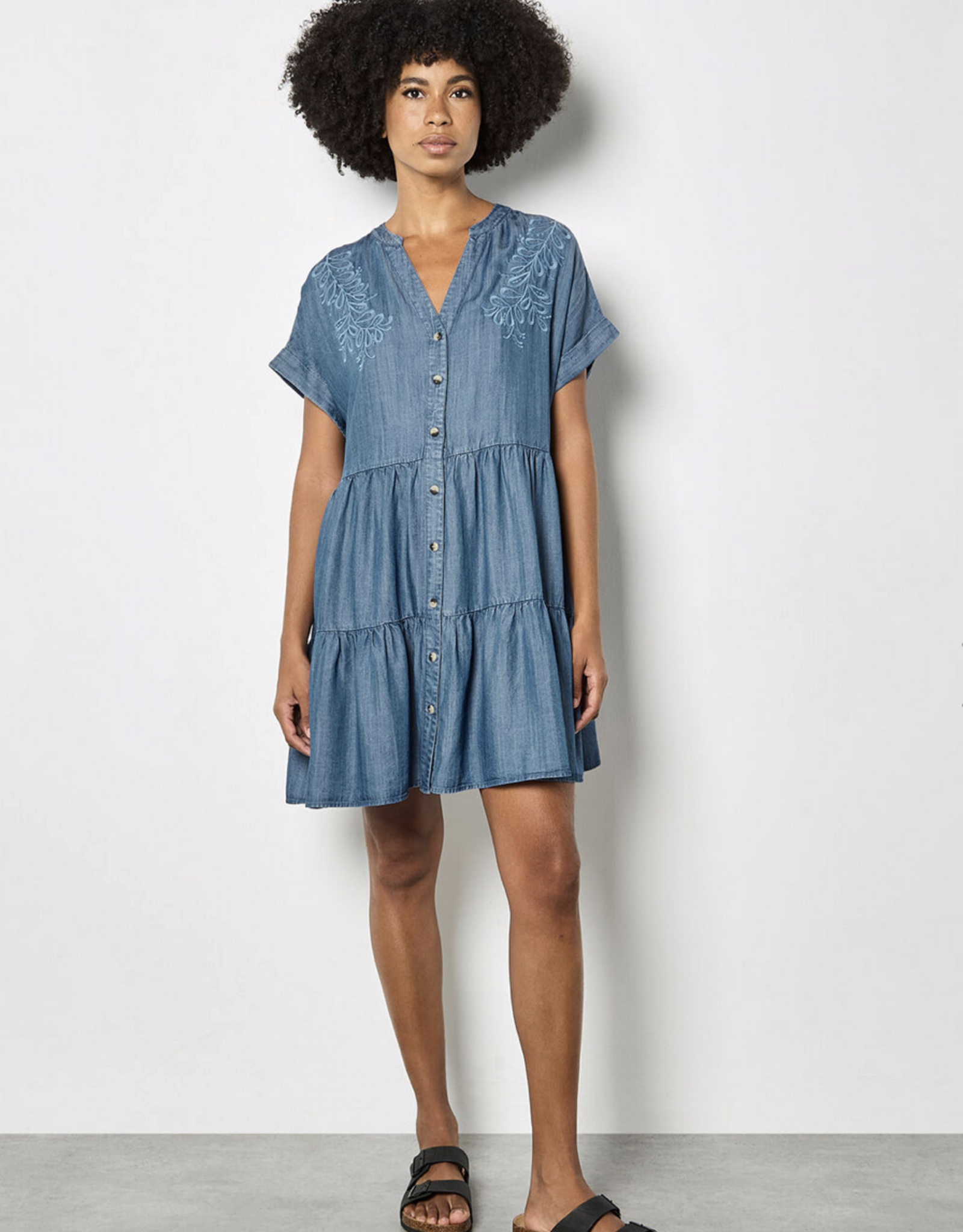 Apricot Apricot - Embroidered mini Tiered Dress SS26