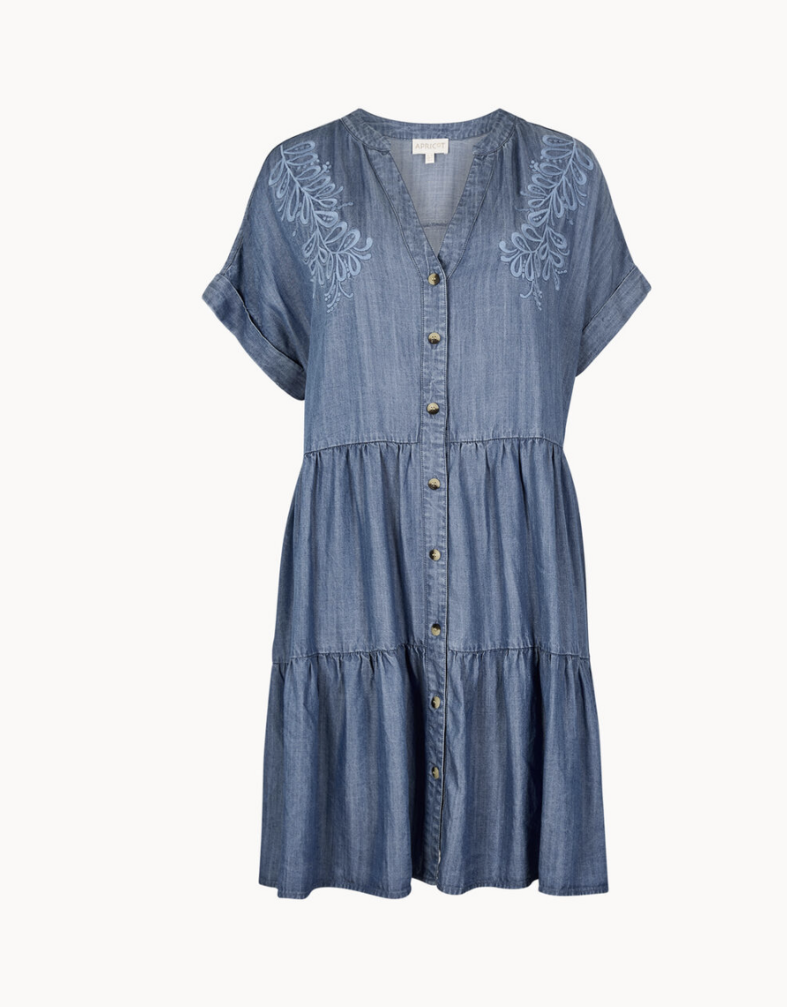 Apricot Apricot - Embroidered mini Tiered Robe SS26