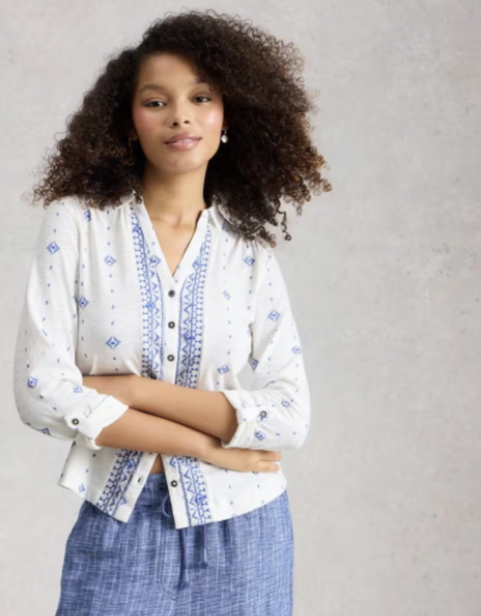 White Stuff White Stuff -  445365 Annie Jersey Shirt SS26