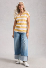 White Stuff White Stuff - 445350 Nelly Notch T-shirt rayé SS26