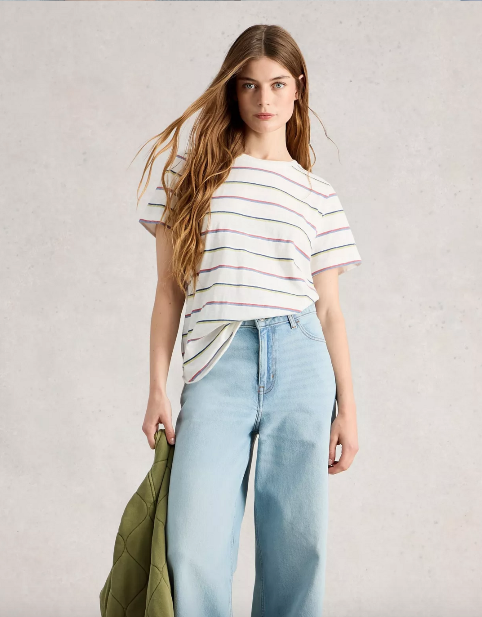 White Stuff White Stuff - 445360 Clara Stripe Short Sleeve Tee SS26