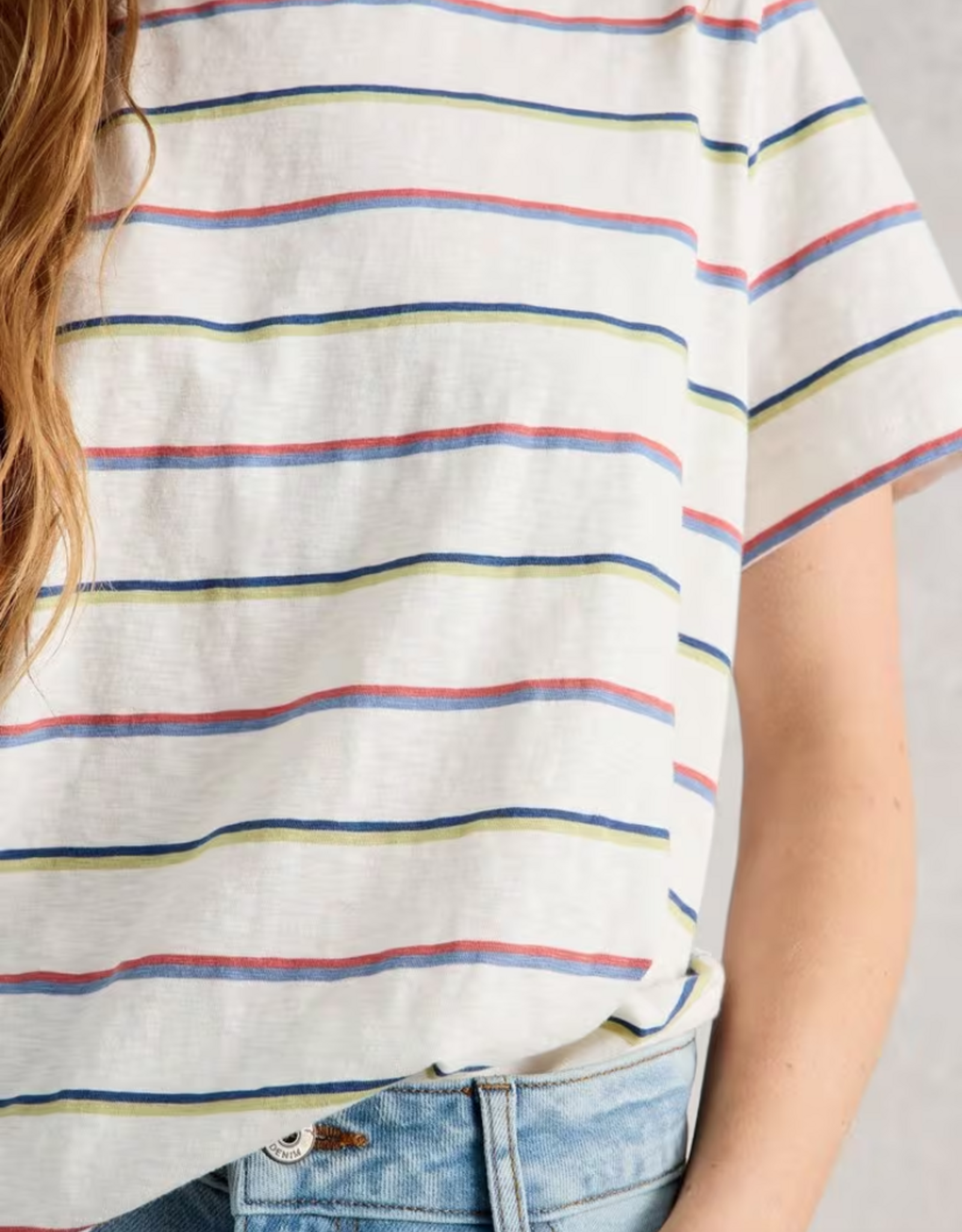White Stuff White Stuff - 445360 Clara t-shirt rayé  manches courtes SS26