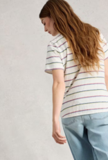 White Stuff White Stuff - 445360 Clara t-shirt rayé  manches courtes SS26