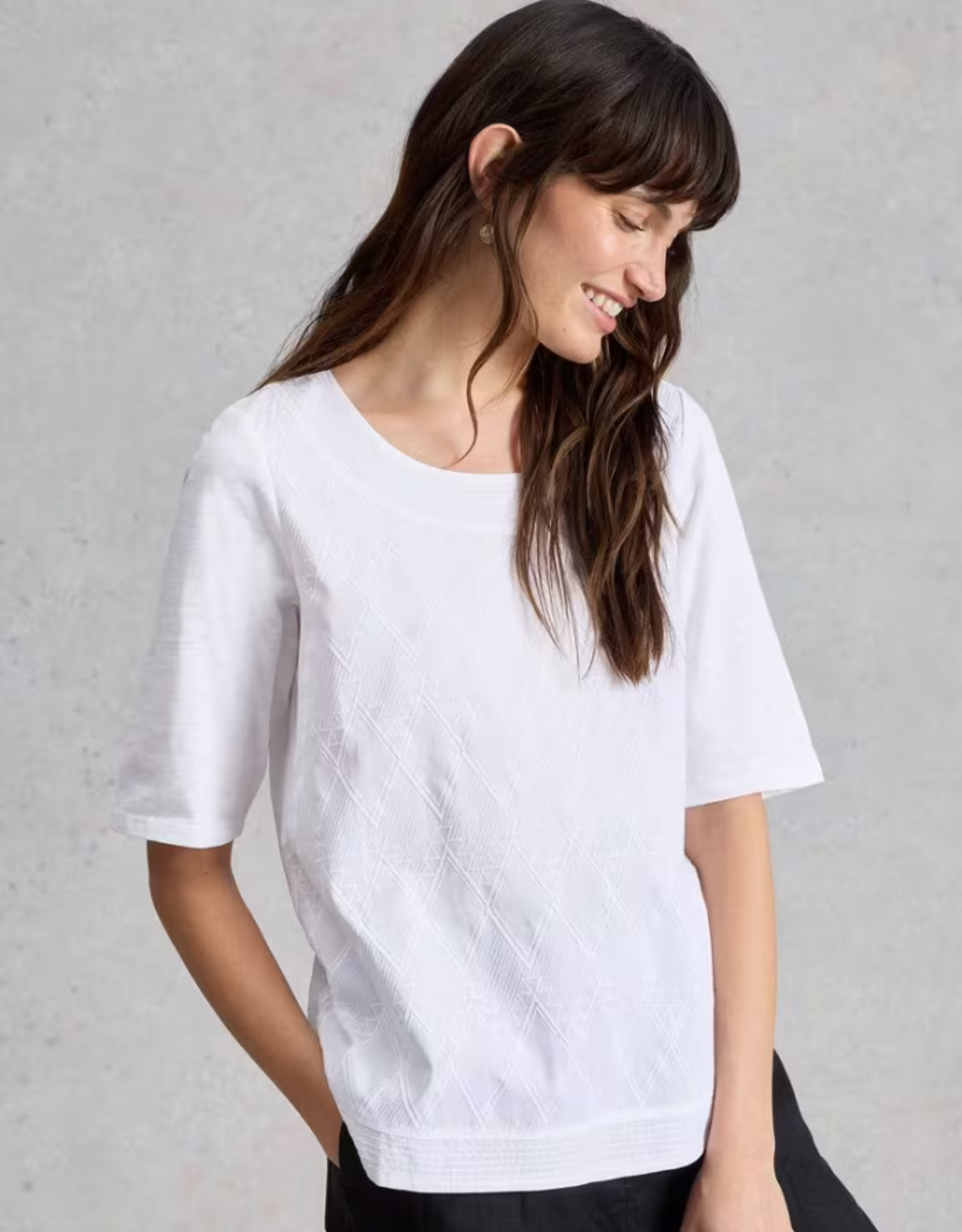 White Stuff White Stuff - 445353 Weaver Broderie T-shirt SS26