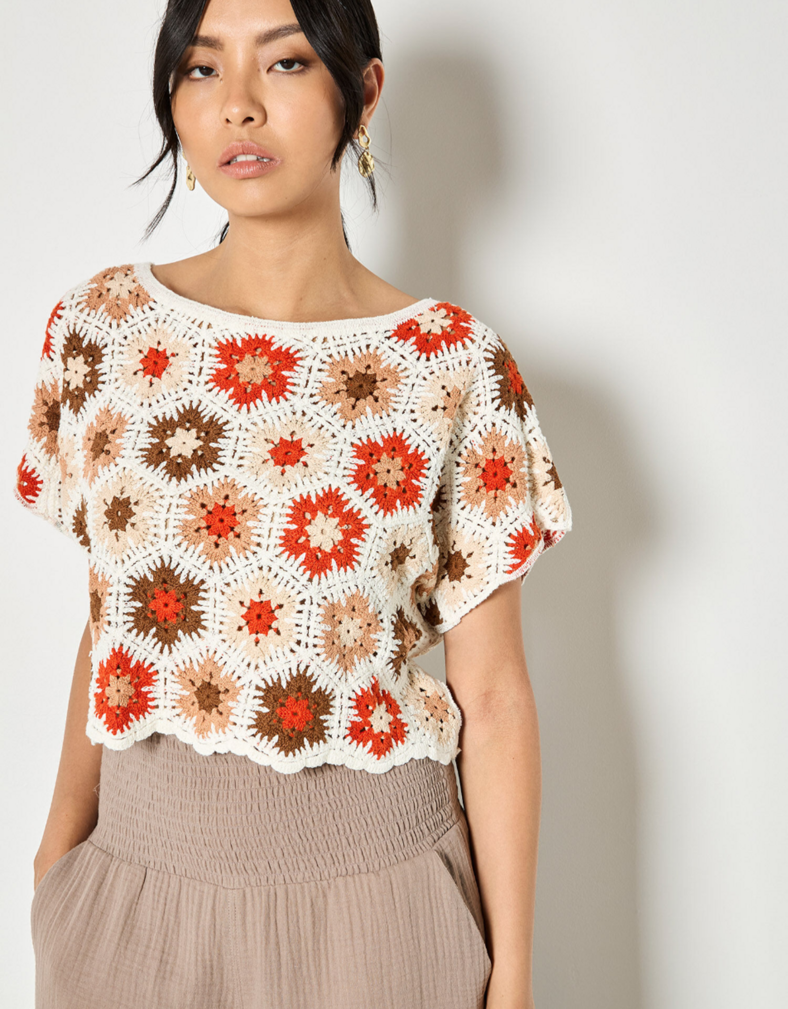 Apricot Apricot - Hexagon Haut Crochet Fleuri SS26