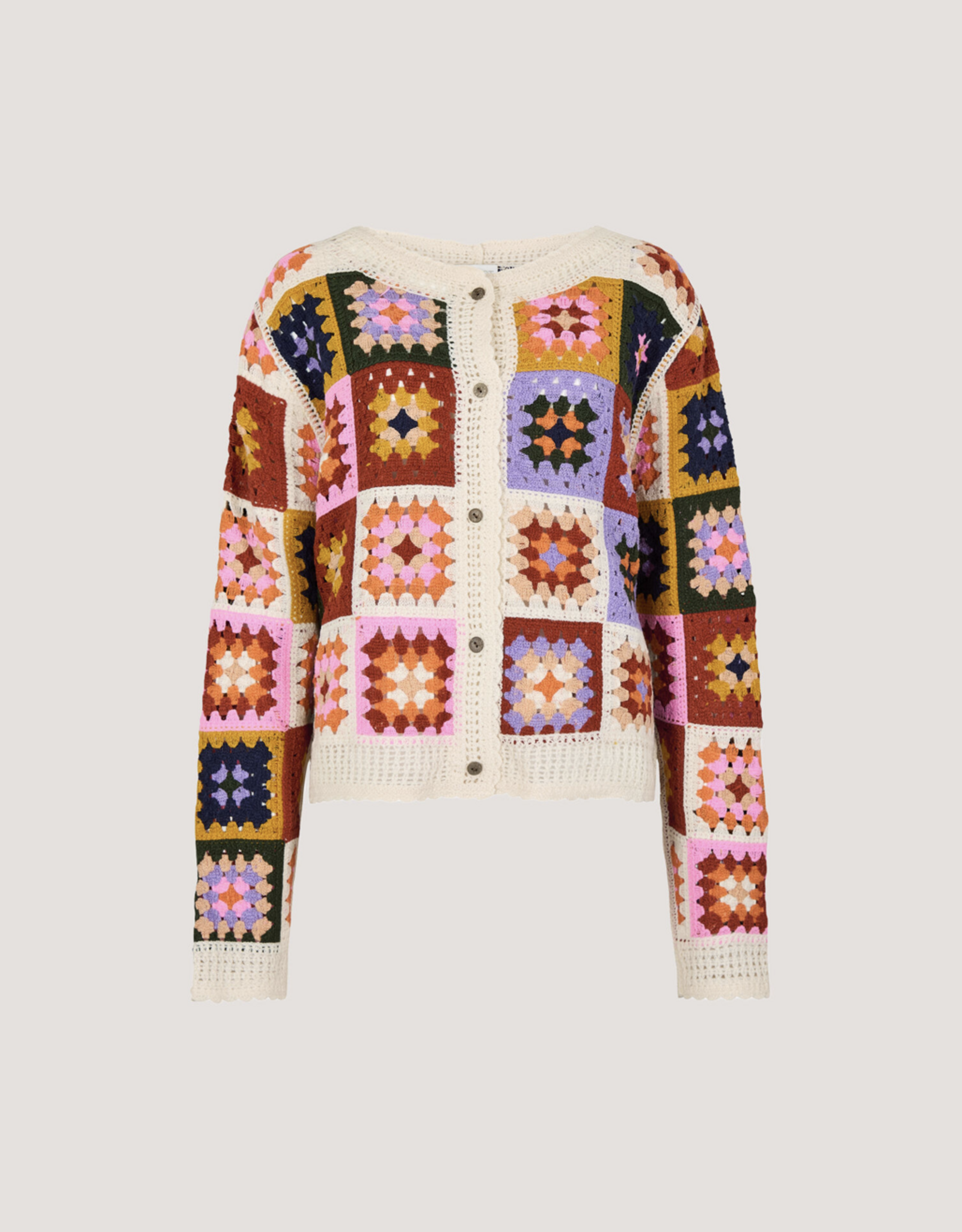 Apricot Apricot - Bright Crochet Squares Cardigan SS26