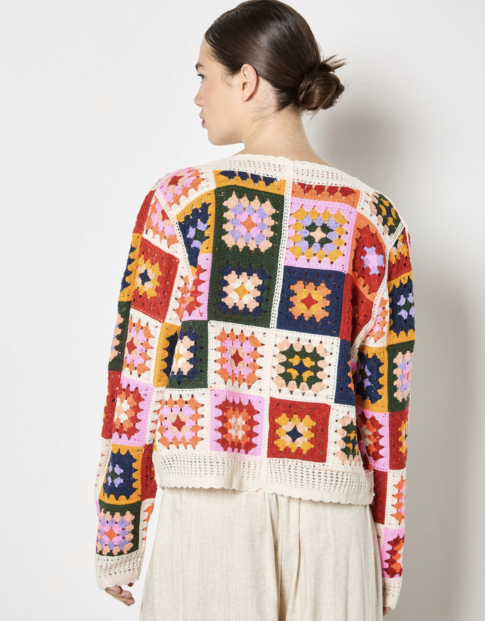 Apricot Apricot - Bright Crochet Squares Cardigan SS26