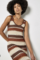 Apricot Apricot - Crochet Stripe Midaxi Robe SS26