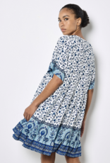 Apricot Apricot - Sarasa Ditsy Border Dress SS26