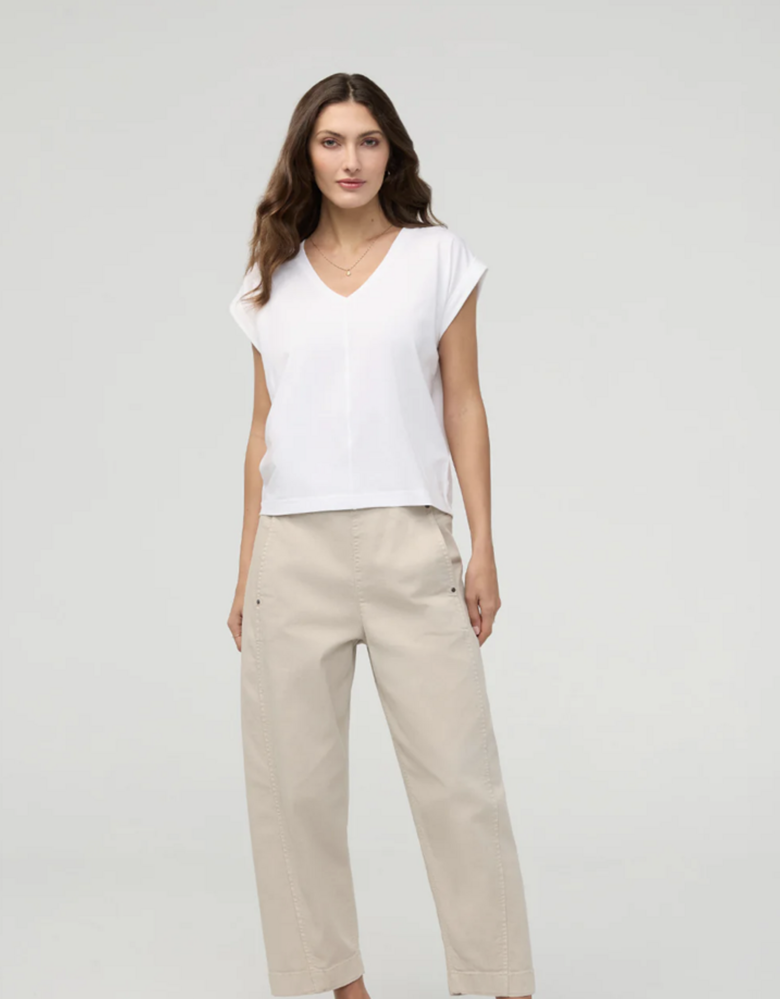 DU/ER DU/ER- WTJO1665  PurePima Dolman V-neck SS26