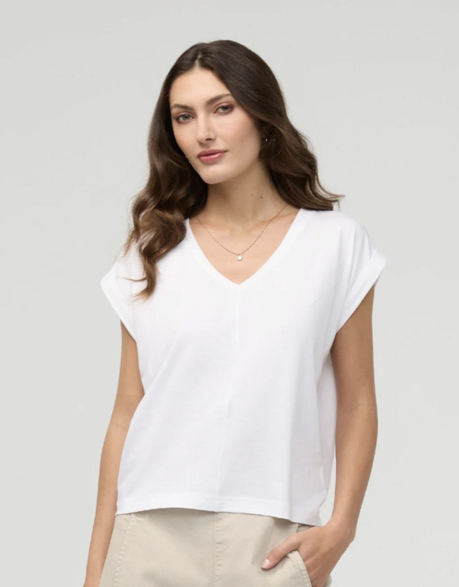 DU/ER DU/ER- WTJO1665  PurePima Dolman V-neck SS26