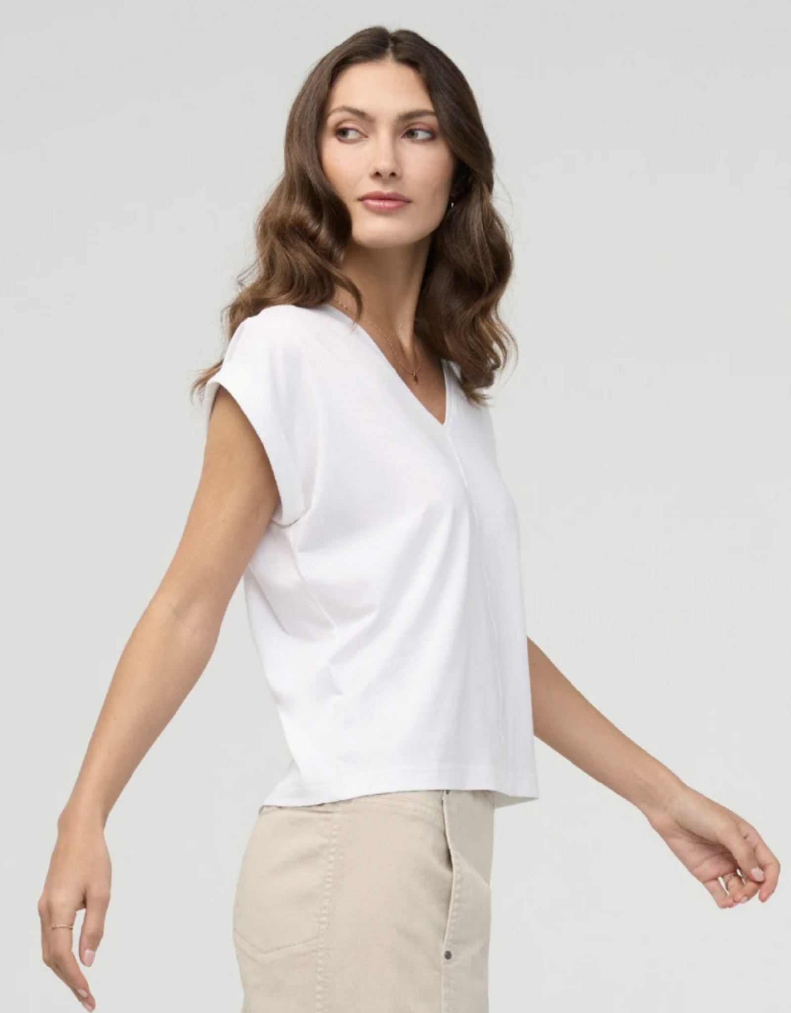 DU/ER DU/ER- WTJO1665  PurePima Dolman V-neck SS26