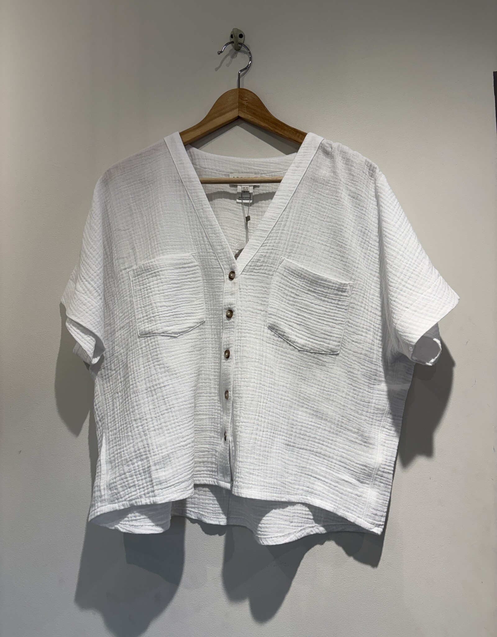 Apricot  Apricot - Chemise en coton tissé sans col SS26