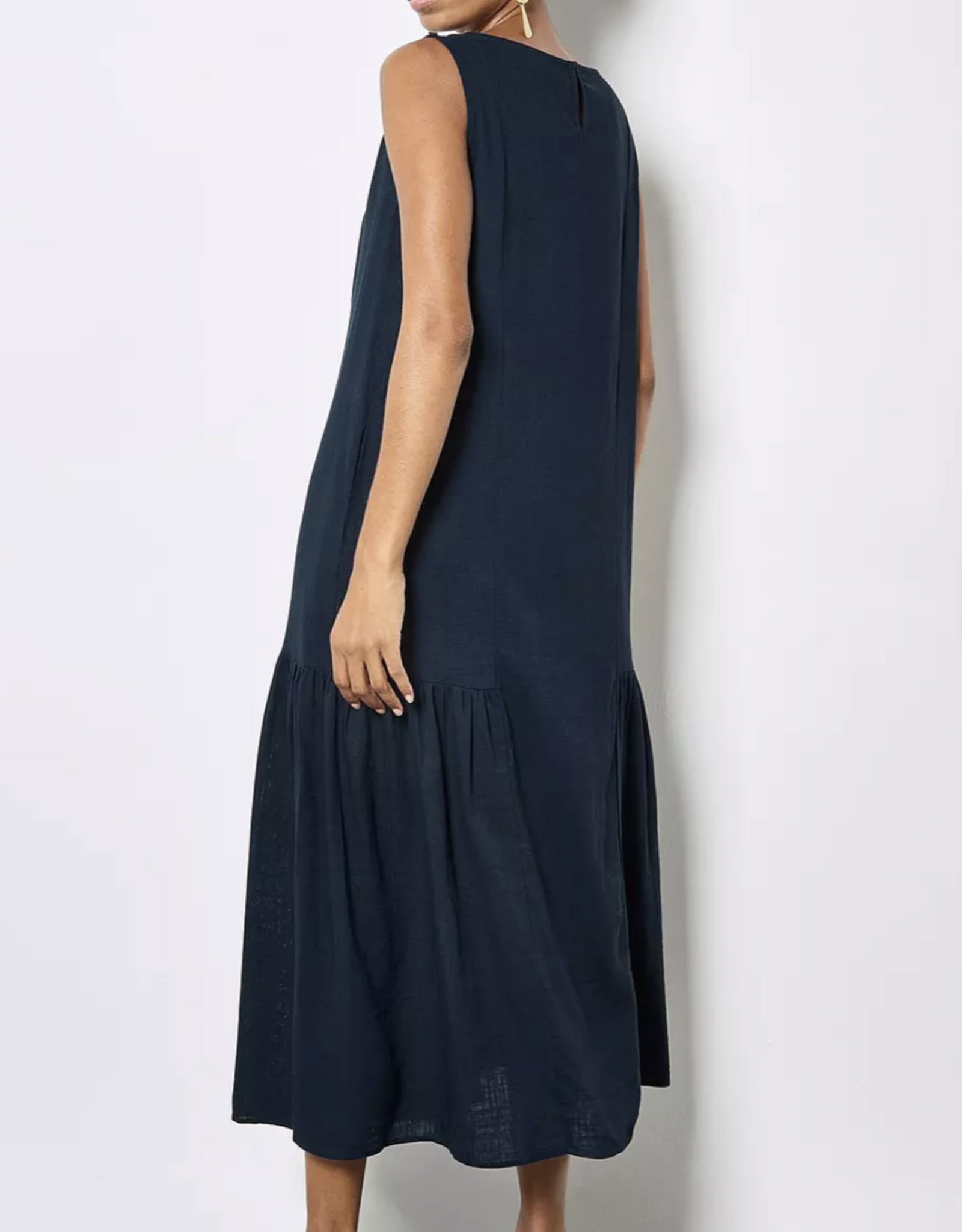 Apricot Apricot - Linen Mix Side Panel trapeze Robe SS26