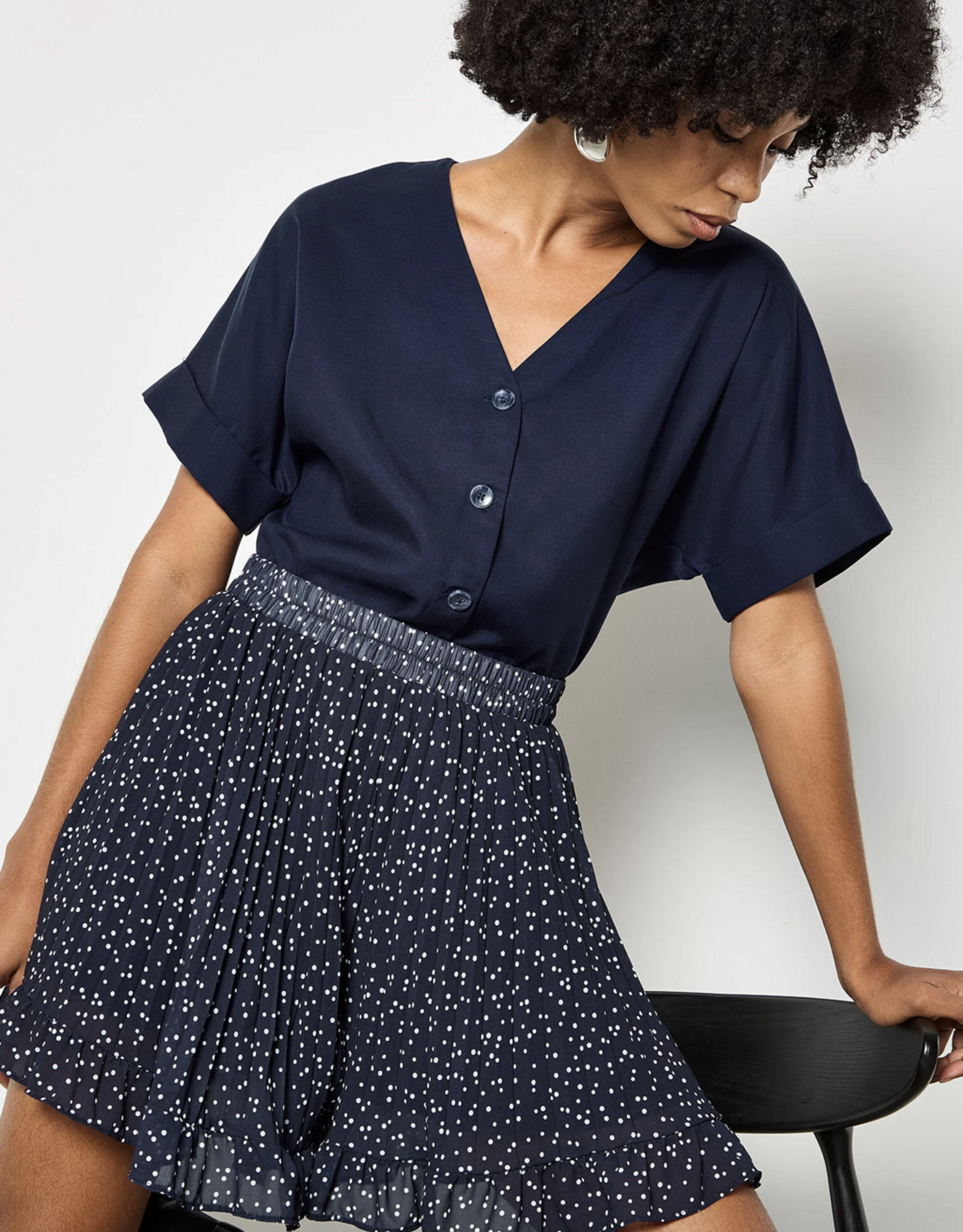 Apricot Apricot - Micro Spot Plisse Mini  Jupe- short SS26