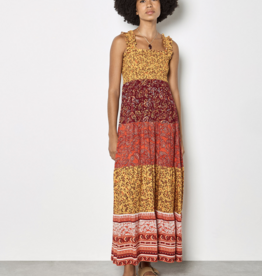 Apricot Apricot - Patchwork Print Tiered Maxi Dress SS26
