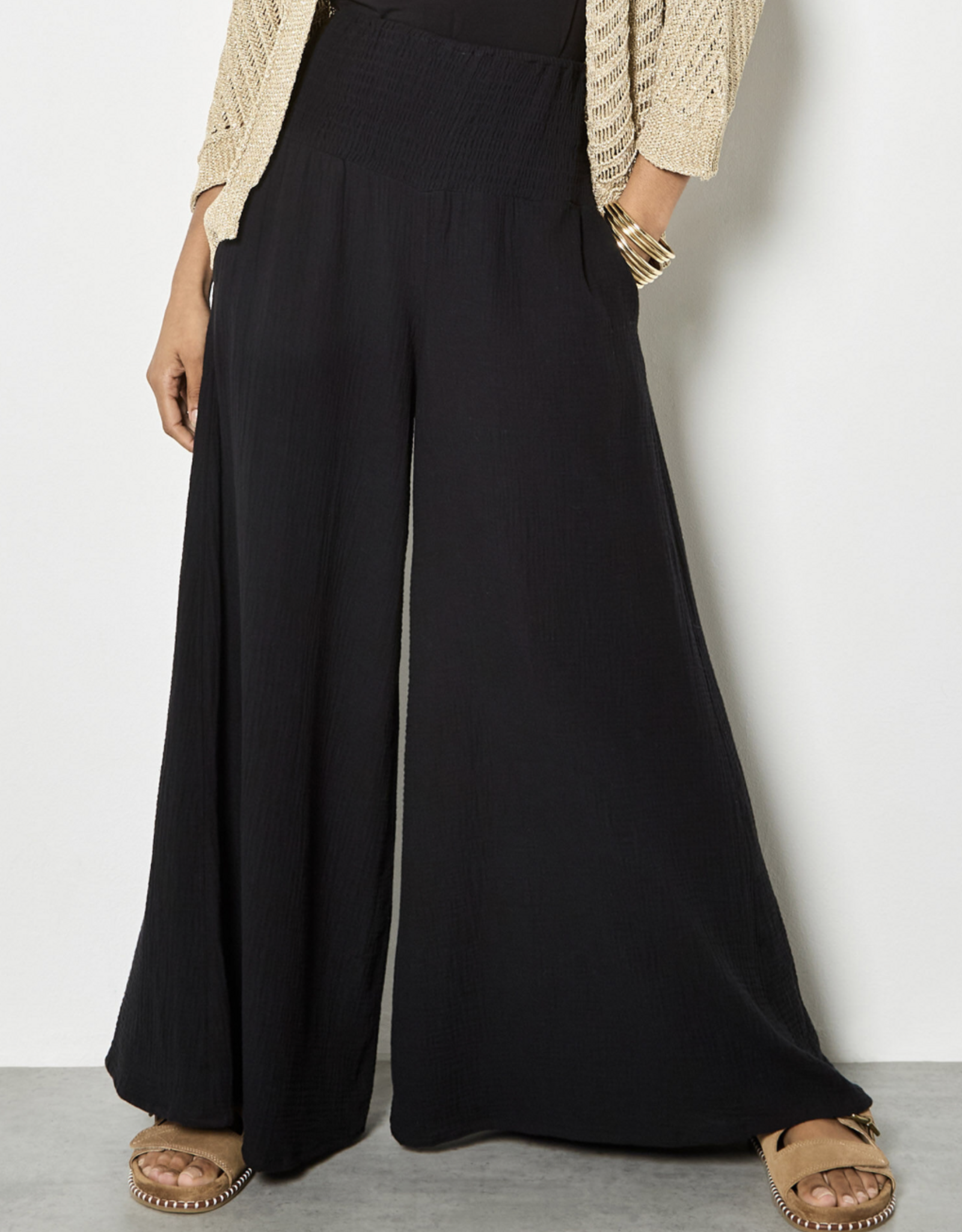 Apricot Apricot - Cotton Weave Wide Leg pantalon SS26