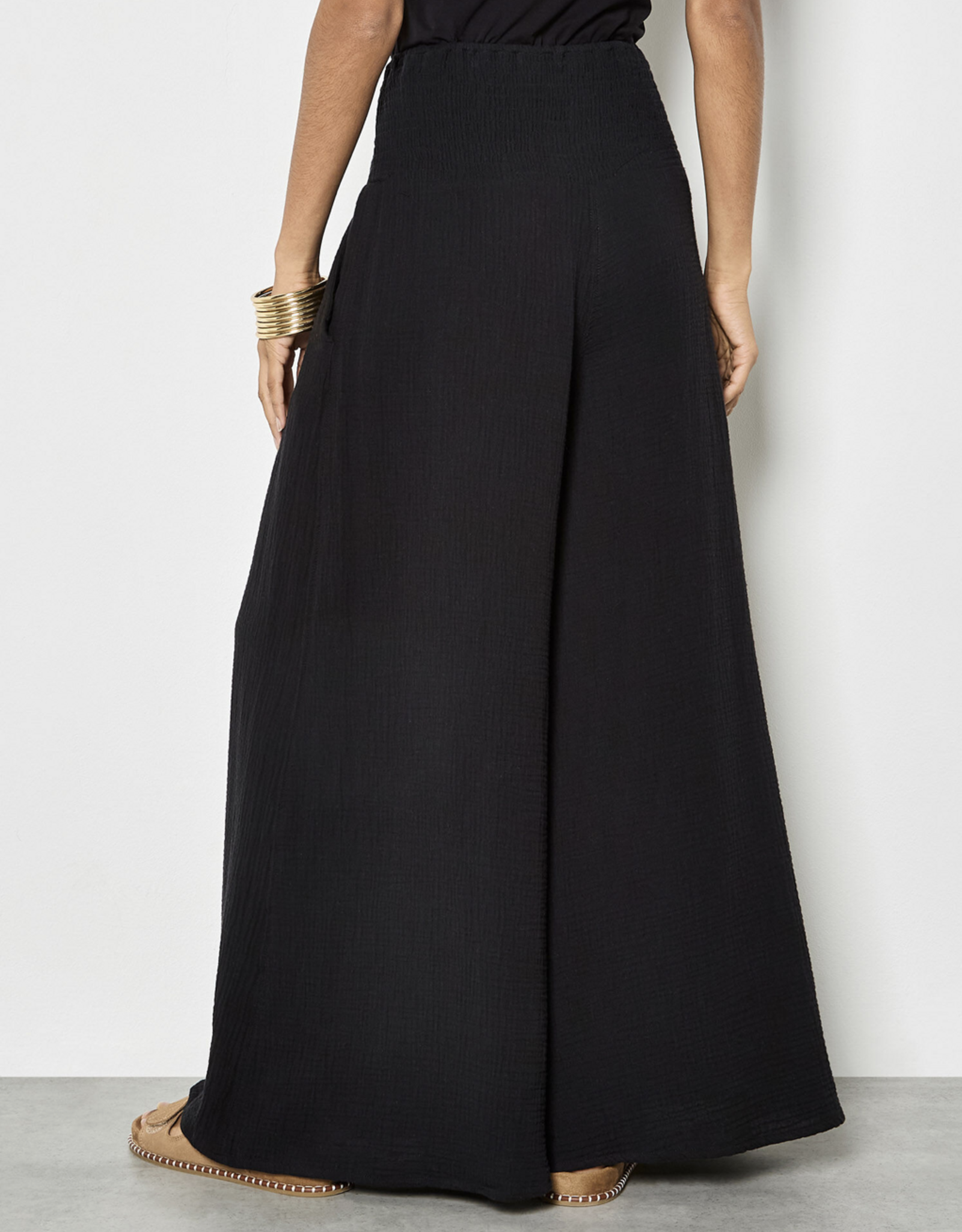 Apricot Apricot - Cotton Weave Wide Leg pantalon SS26