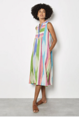 Apricot Apricot - Jacquard Cotton M-Stripe Mid Dress SS26