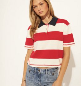 John + Jenn- S624JC60 short sleeve knit polo SS26