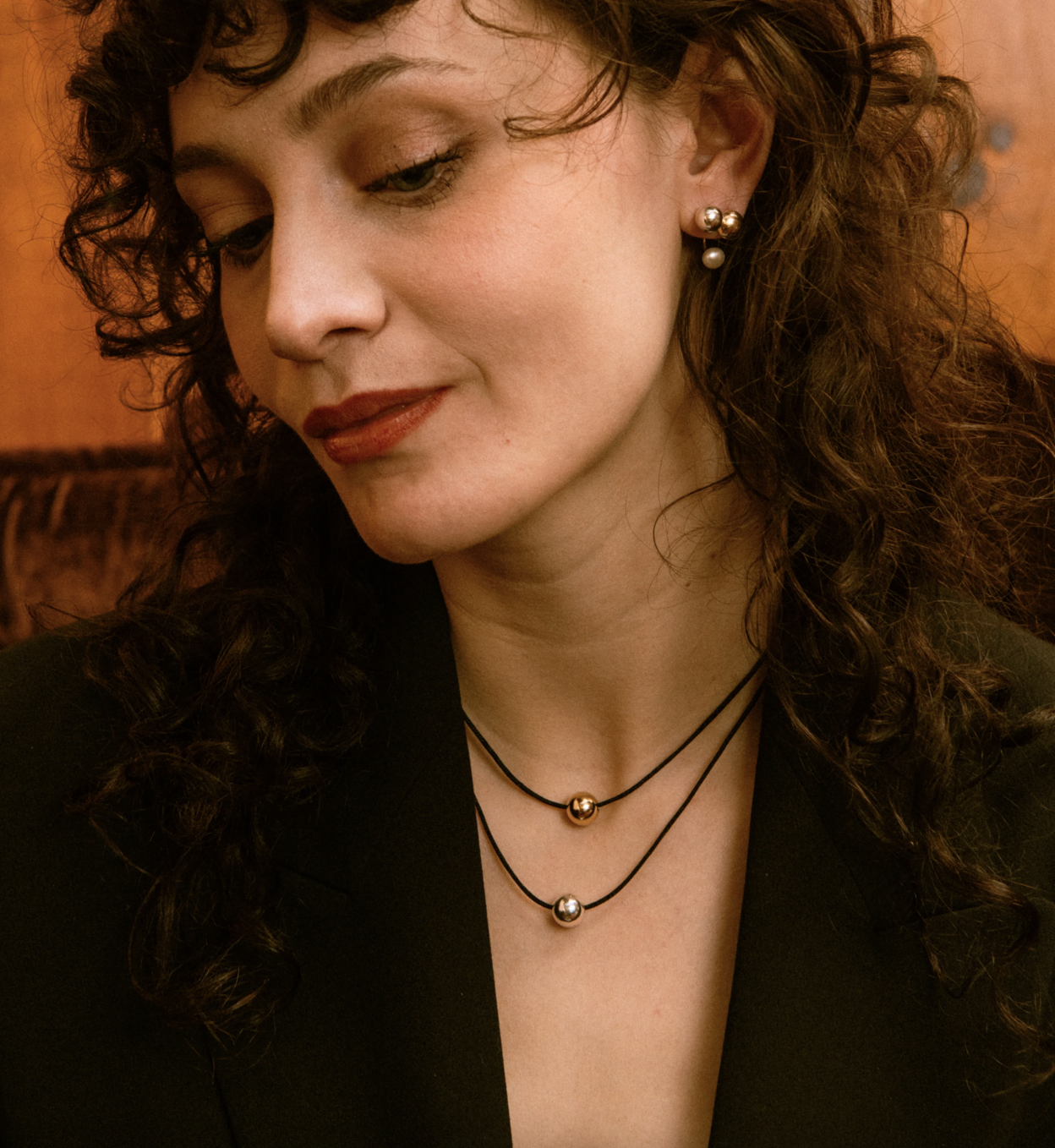 Flora Ciccarelli Flora Ciccarelli- 26p 204G Collier Fil nylon et bille or rempli