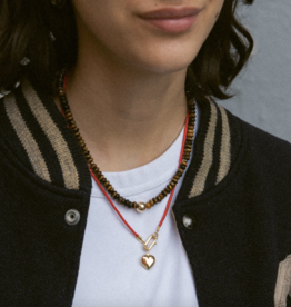Flora Ciccarelli Flora Ciccarelli- 25A 204 Collier oeil de tigre et bille or
