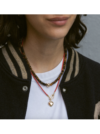 Flora Ciccarelli Flora Ciccarelli- 25A 204 Collier oeil de tigre et bille or