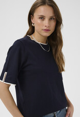 Saint Tropez - Mila Contrast Stripe Short Sleeve Pullover FW26