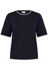 Saint Tropez - Mila Contrast Stripe Short Sleeve Pullover FW26