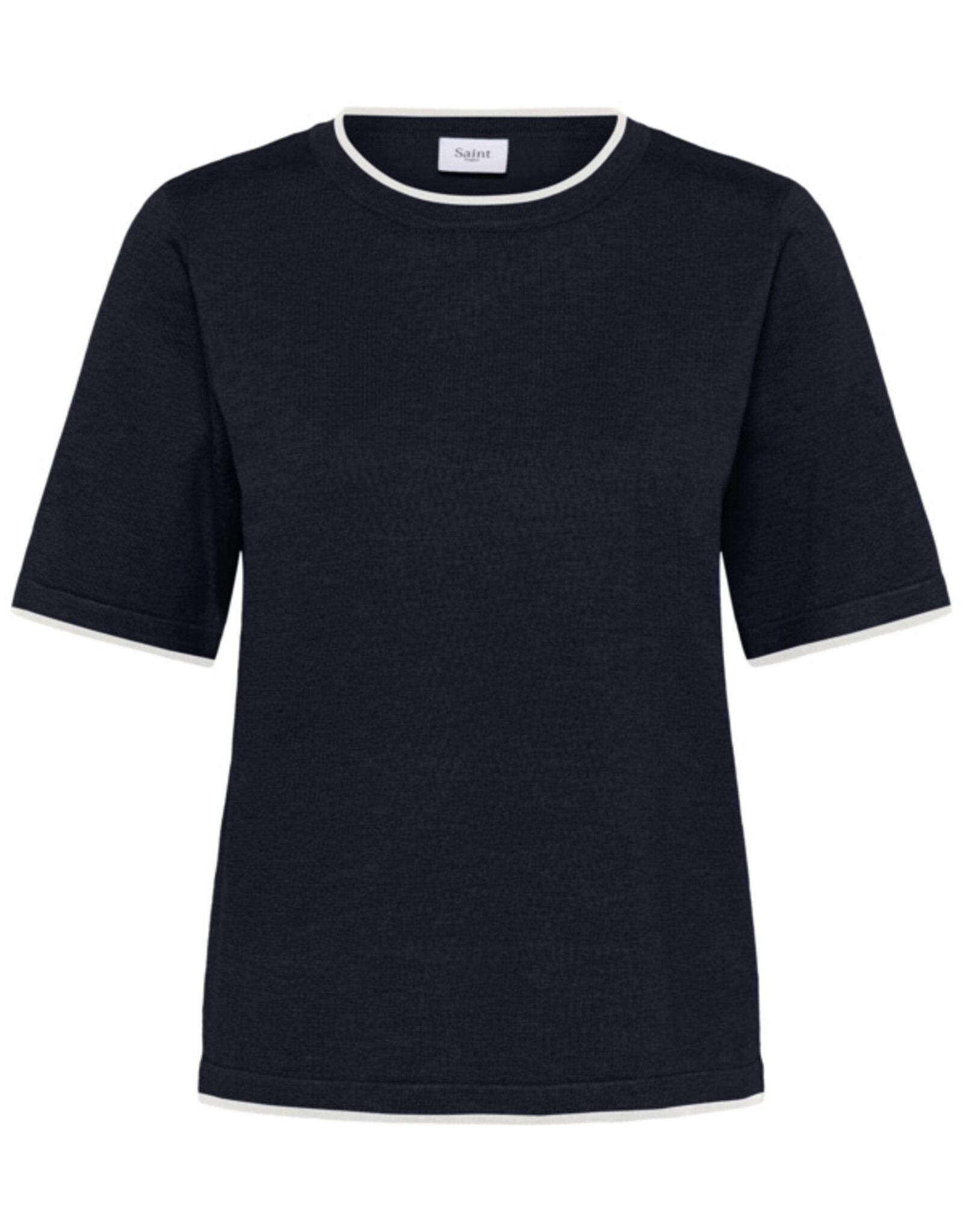 Saint Tropez - Mila Contrast Stripe Short Sleeve Pullover FW26