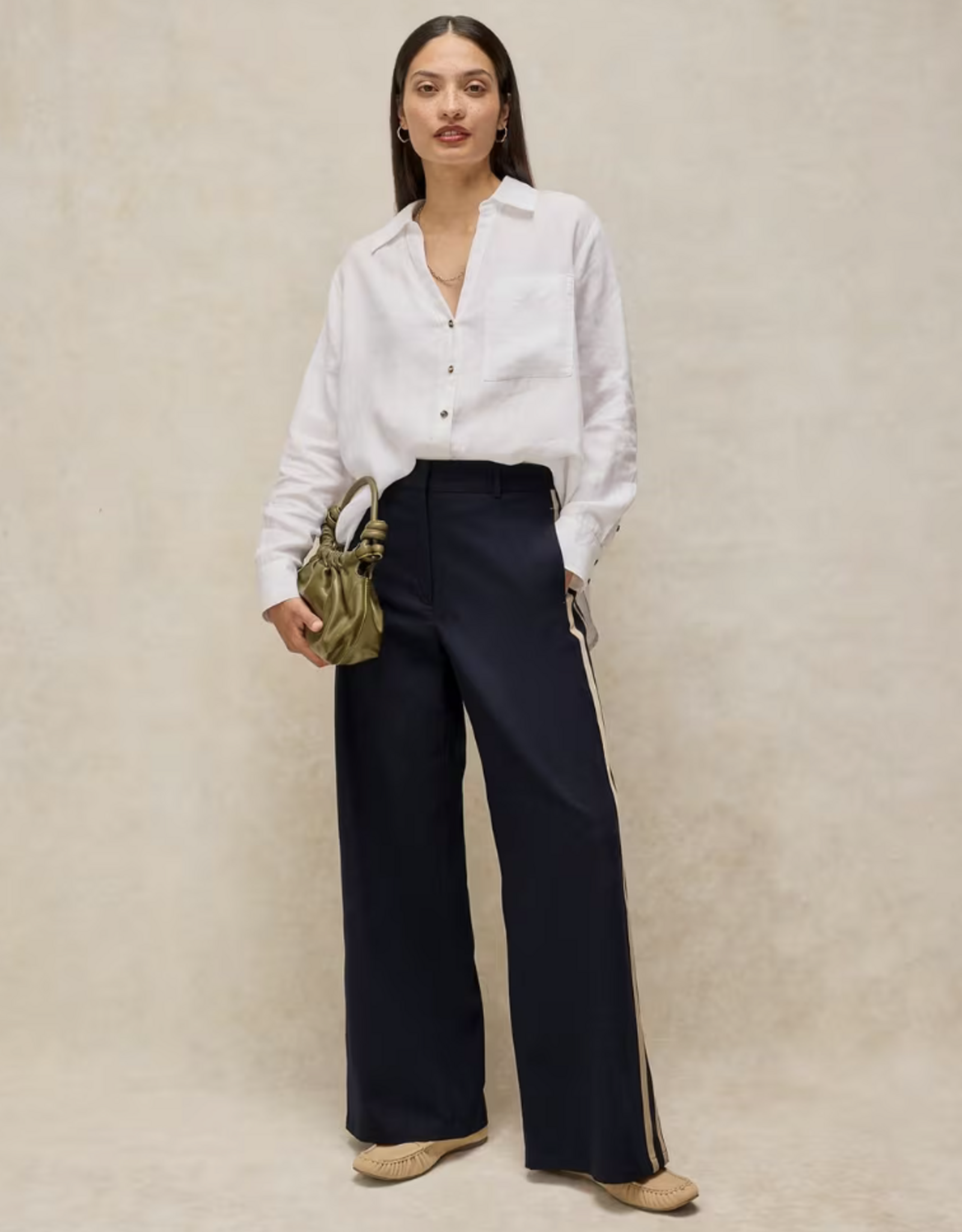 White Stuff White Stuff- 446878 Kenna side stripe Trouser FW26