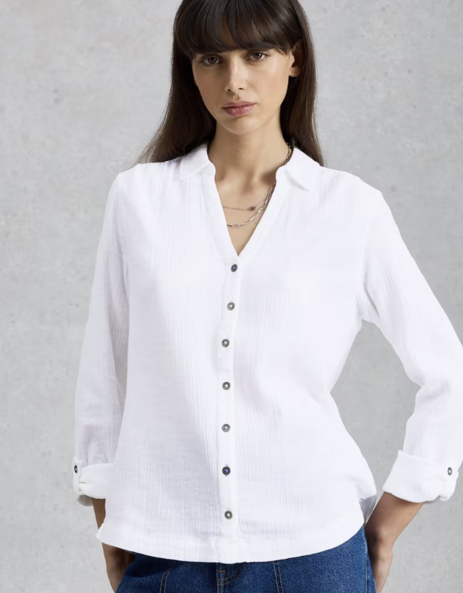 White Stuff White Stuff- 445753 Annie shirt dbl cloth FW26