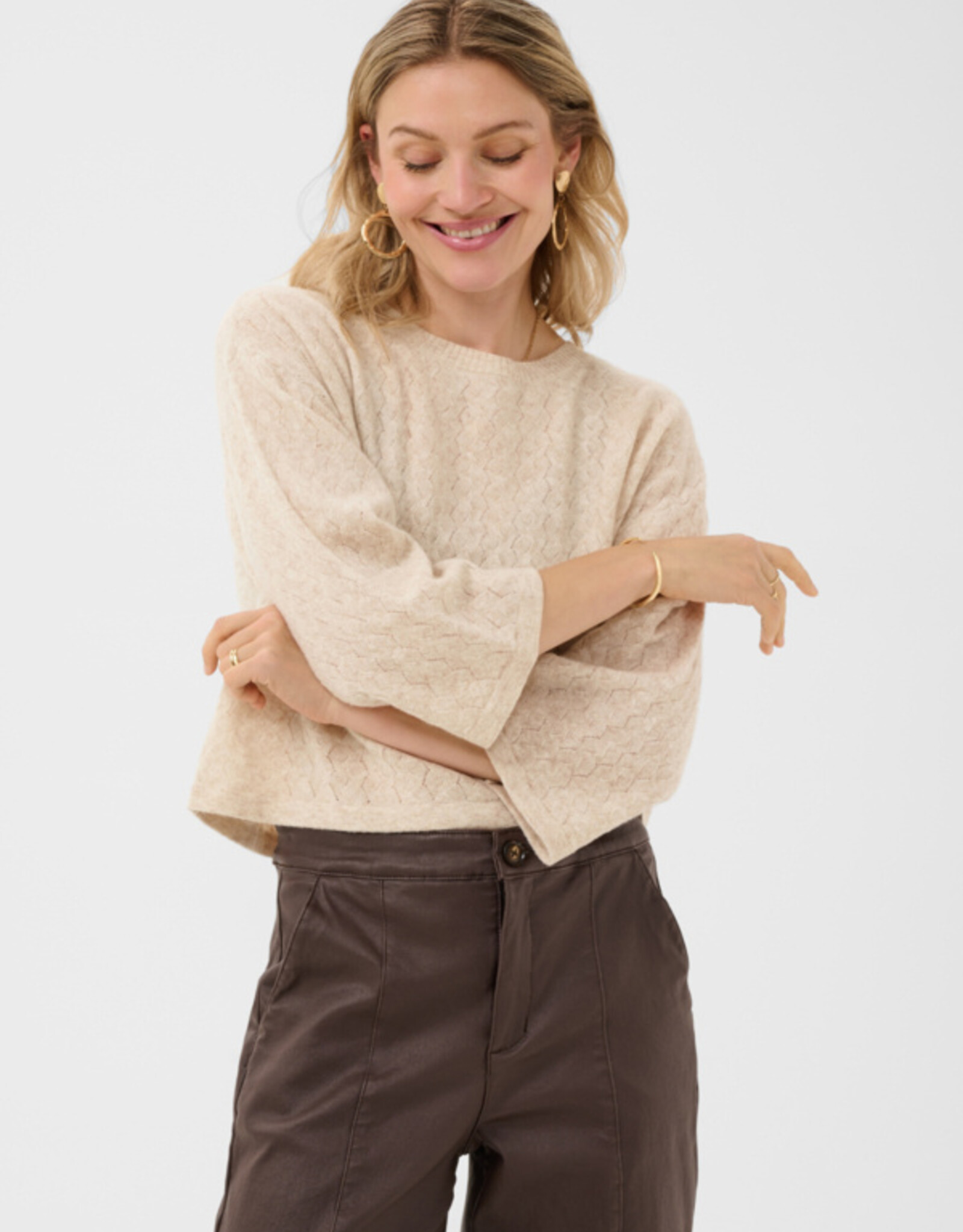 Cream Cream - CRMela 3/4 Sleeve Pullover