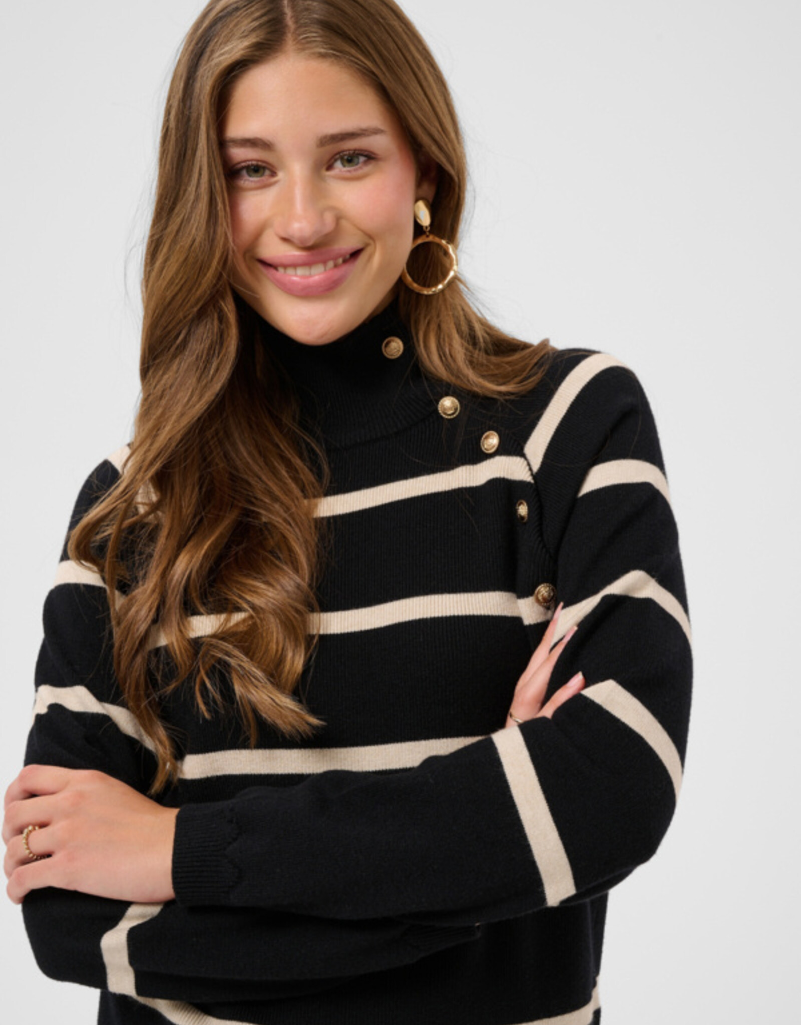 Cream Cream - CRDela Button Pullover
