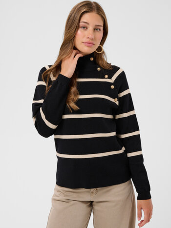 Cream Chandail Col montant CRDela