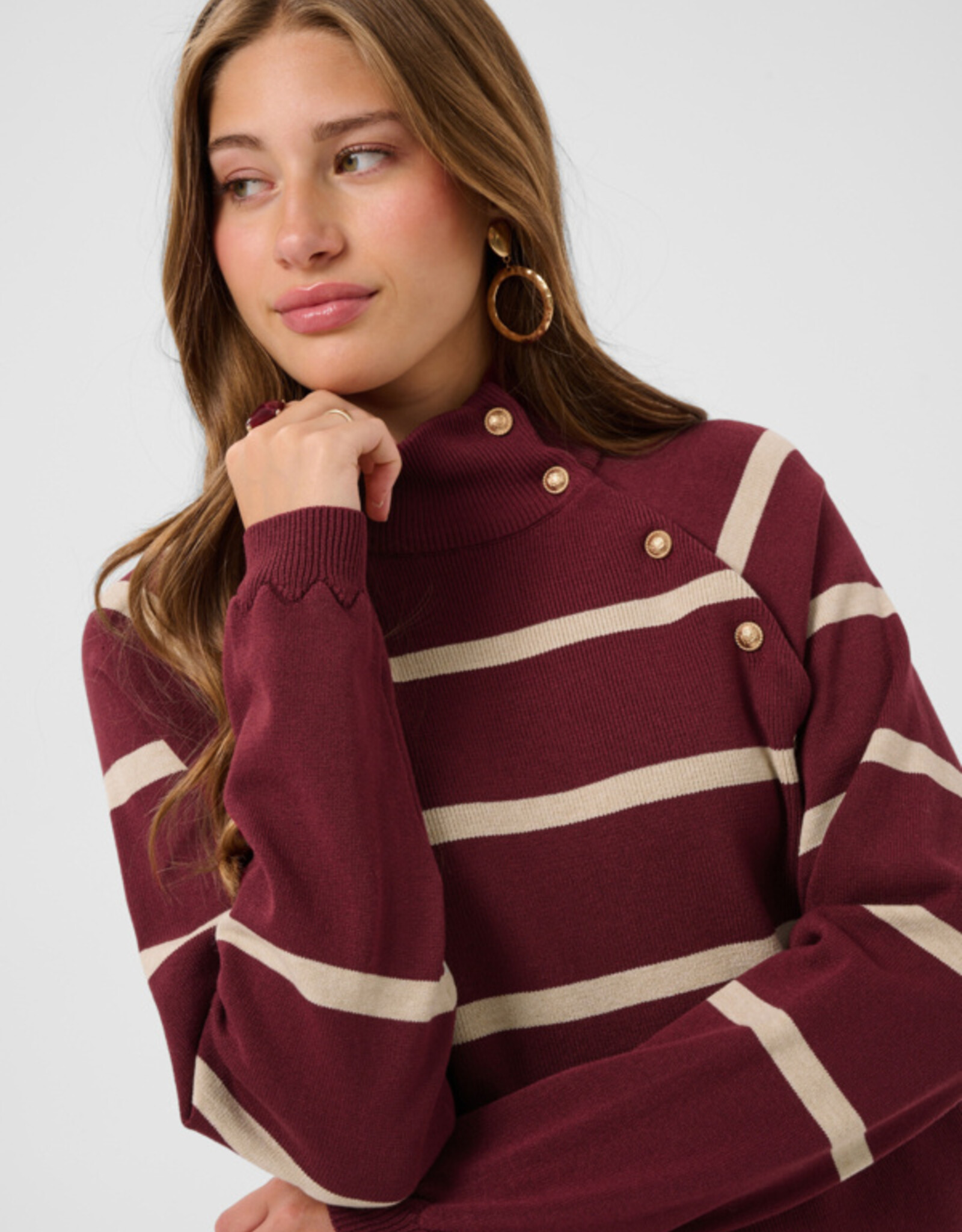 Cream Cream - CRDela Button Pullover