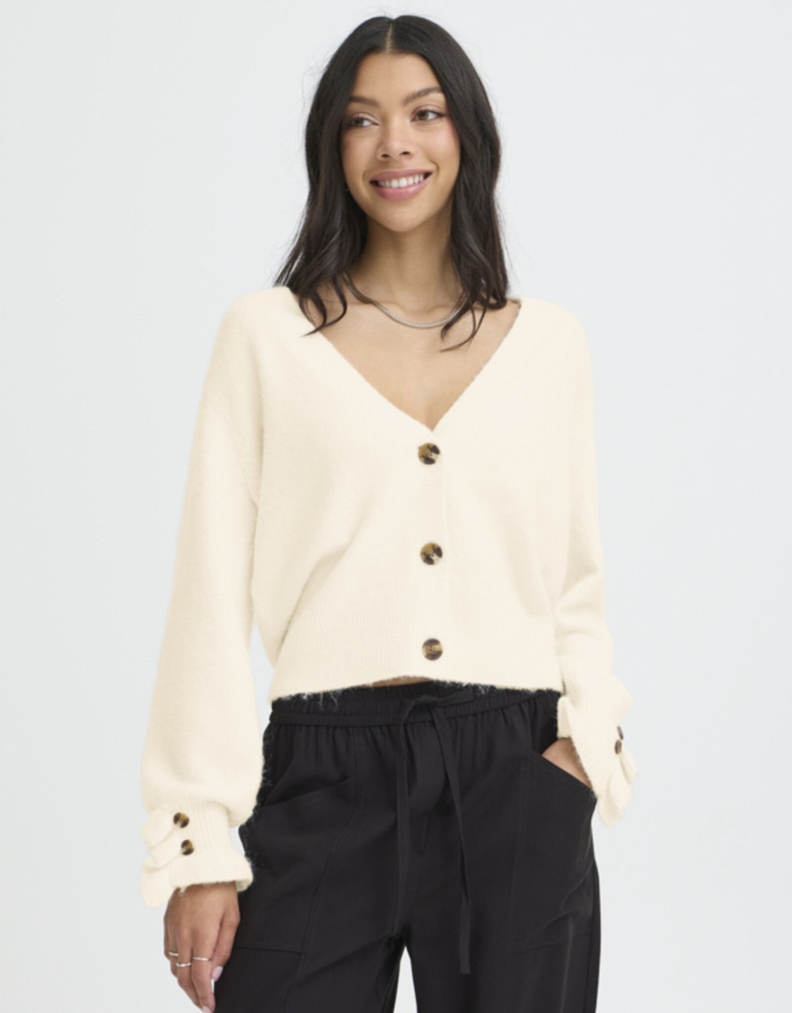 b. young B. Young- BYOmea Frill Cardigan