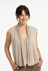 Yaya Yaya - Sleeveless Double Layered Cardigan 01010176