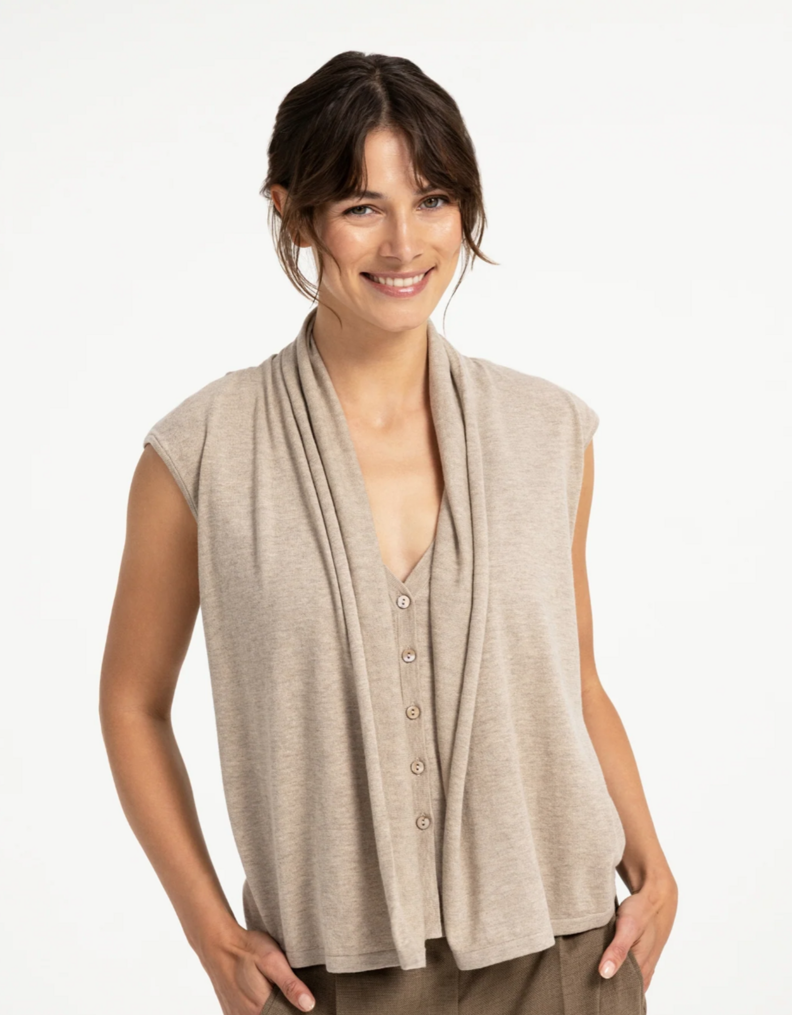 Yaya Yaya - Cardigan Doublé Sans Manches 01010176