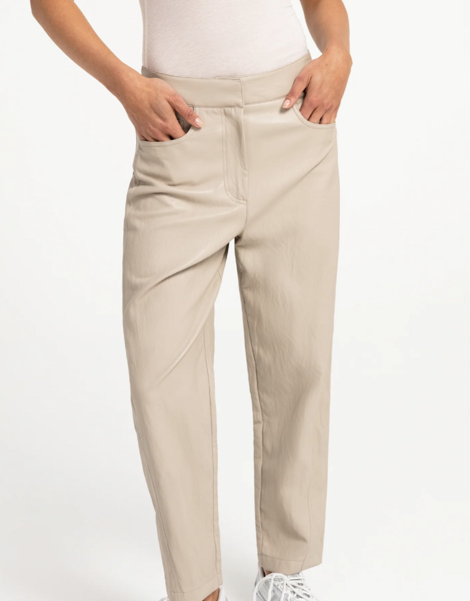 Yaya Yaya - Vegan Leather Barrel Pant 01309289