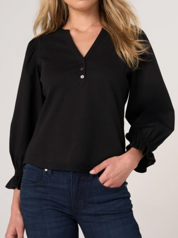 Liverpool LM8L90K99 Knit to Woven Top