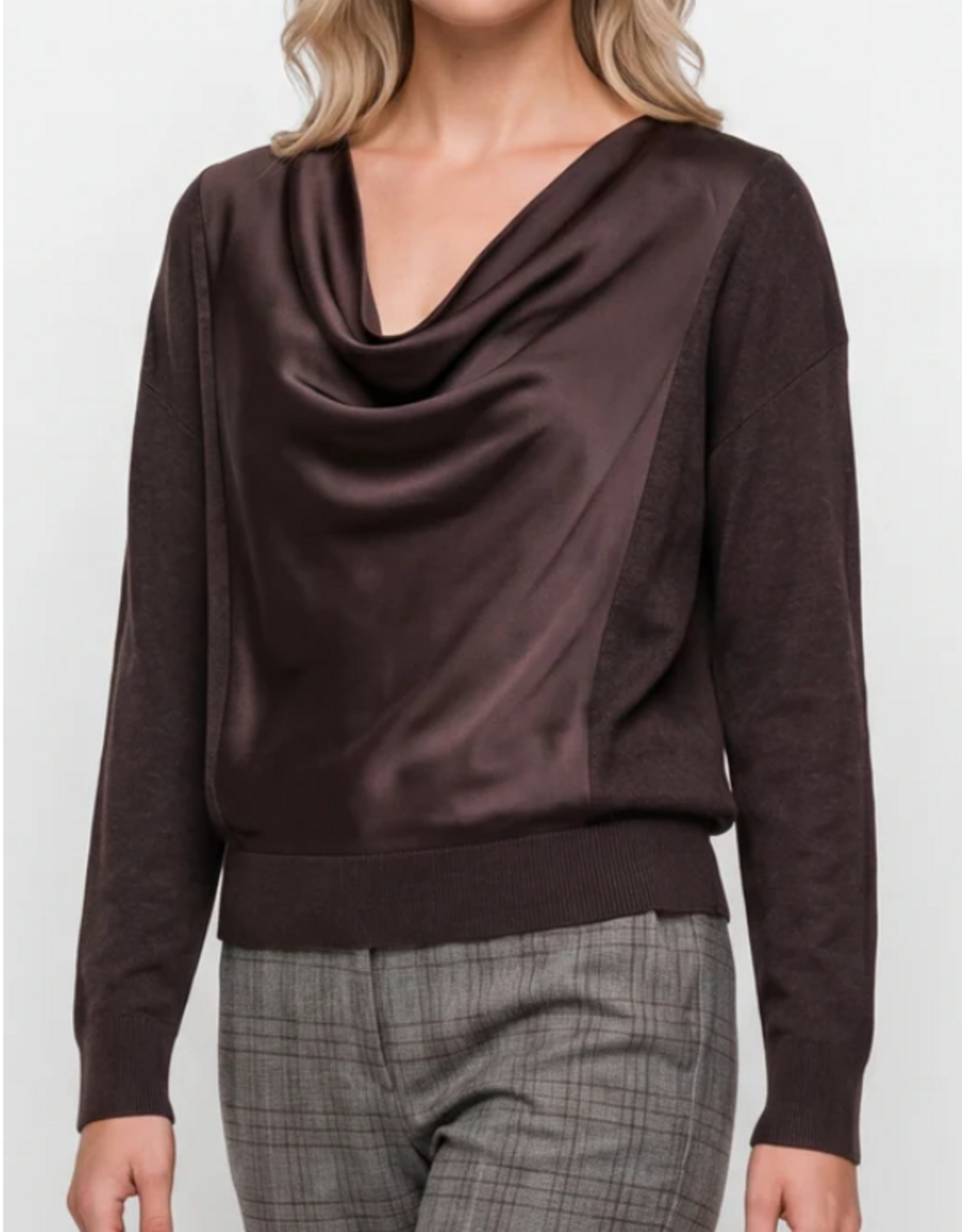 Liverpool Liverpool - LM8M14WF20 Drape Neck Knit
