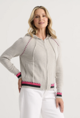 ZAKET & PLOVER Zaket & Plover - ZP8507U Stripe Trim Zip-Up Hoodie FW26