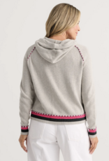 ZAKET & PLOVER Zaket & Plover - ZP8507U Stripe Trim Zip-Up Hoodie FW26