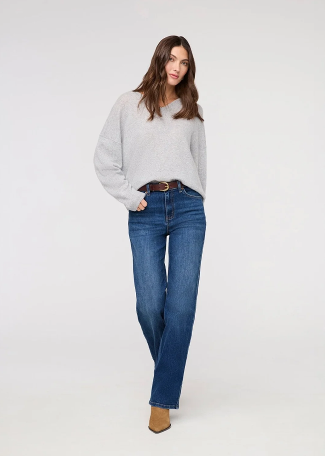 DU/ER Denim Coupe Droite Taille Haute