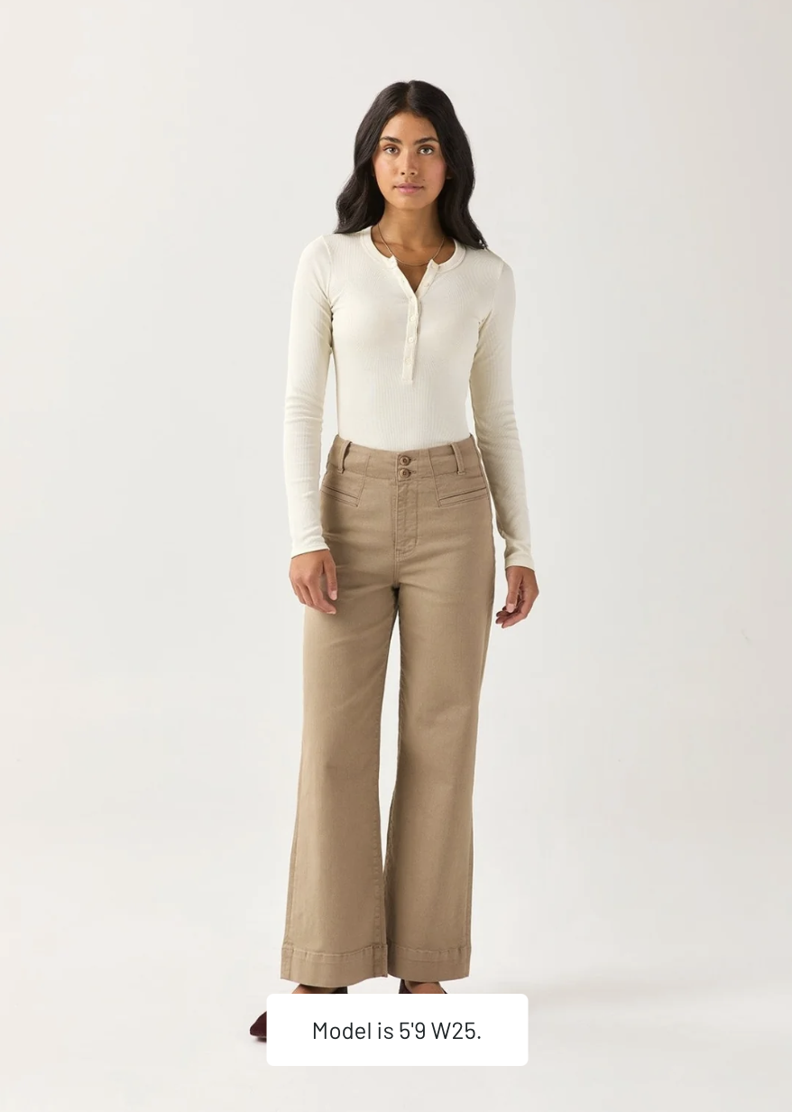 DU/ER Pantalon Taille Haute "FlexTwill"