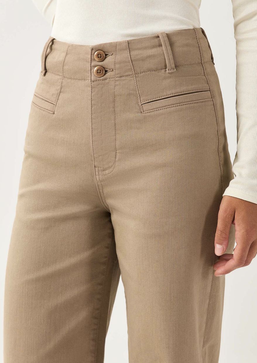 DU/ER Pantalon Taille Haute "FlexTwill"