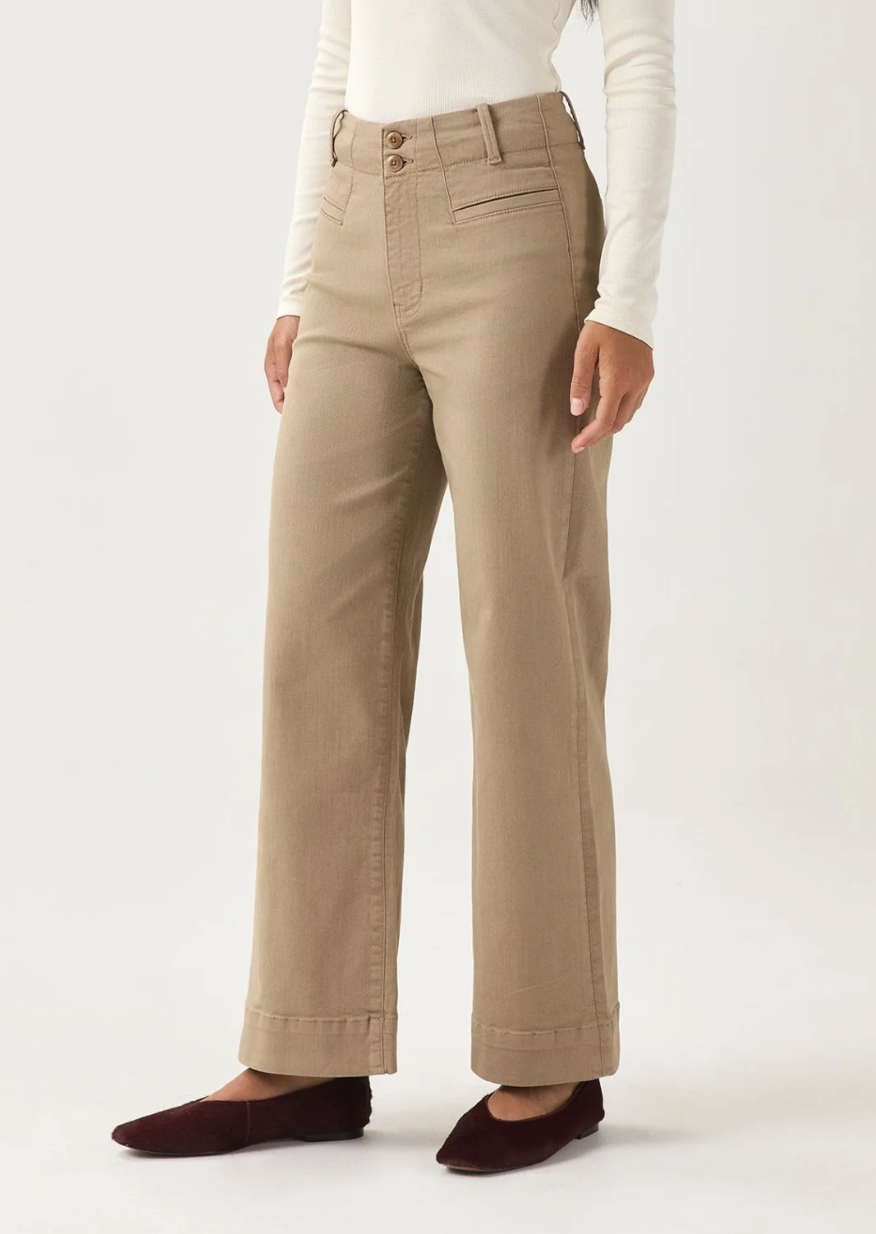DU/ER Pantalon Taille Haute "FlexTwill"