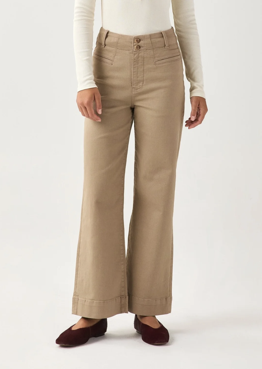 DU/ER Pantalon Taille Haute "FlexTwill"