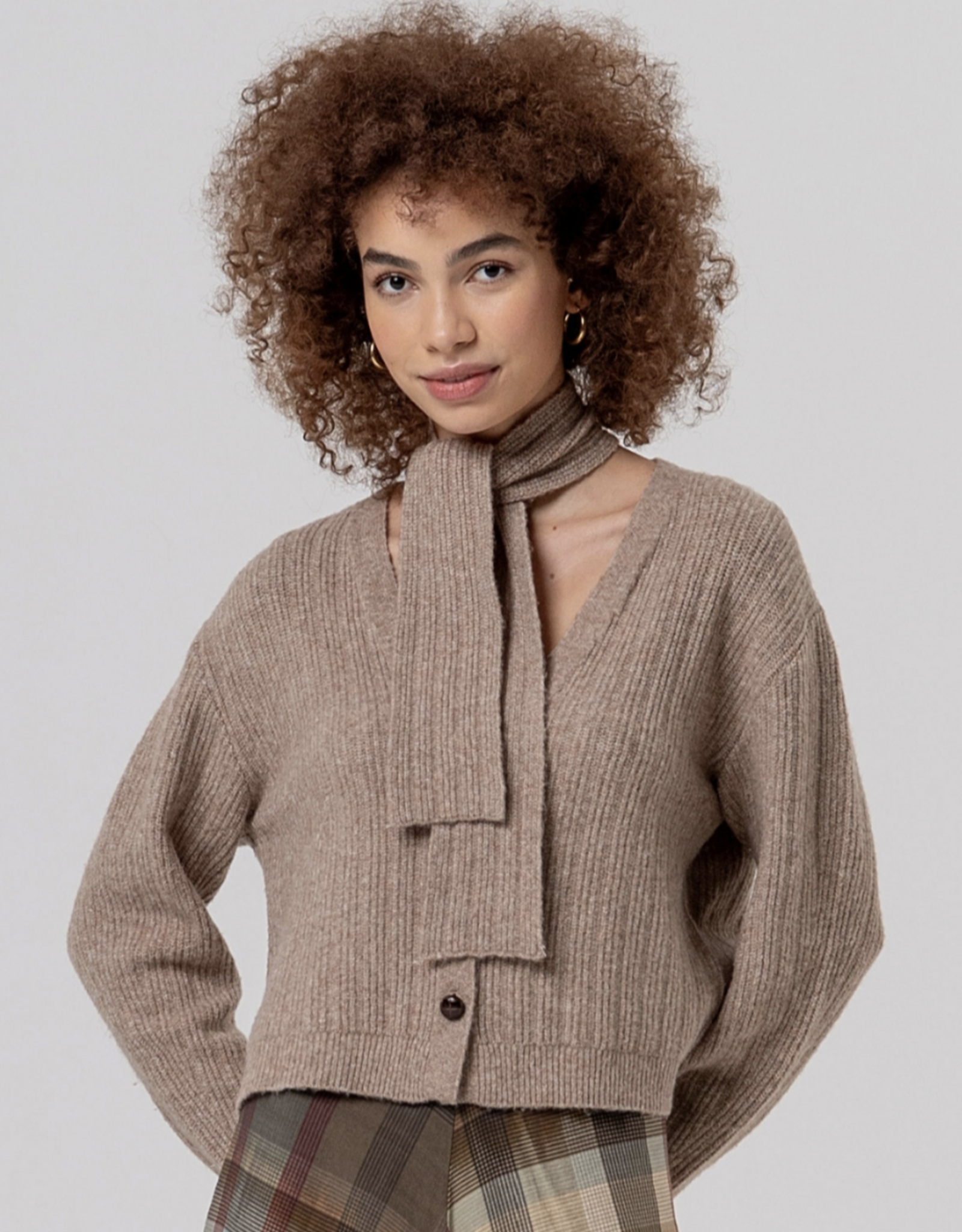 Surkana Surkana - 556BAZU333 Cardigan with Bow